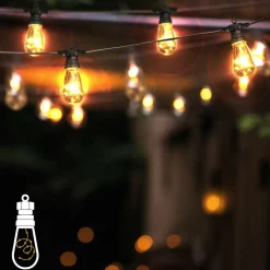 Catena Luminosa 10 lampadine con 100 microled da esterno 4,5 metri