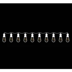 Catena Luminosa 10 lampadine con 100 microled da esterno 4,5 metri