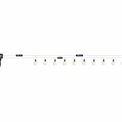 Catena luminosa 10 lampadine solari luce calda da esterno, catena 2,7 metri