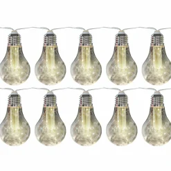 Catena luminosa 10 lampadine solari luce calda da esterno, catena 3,8 metri