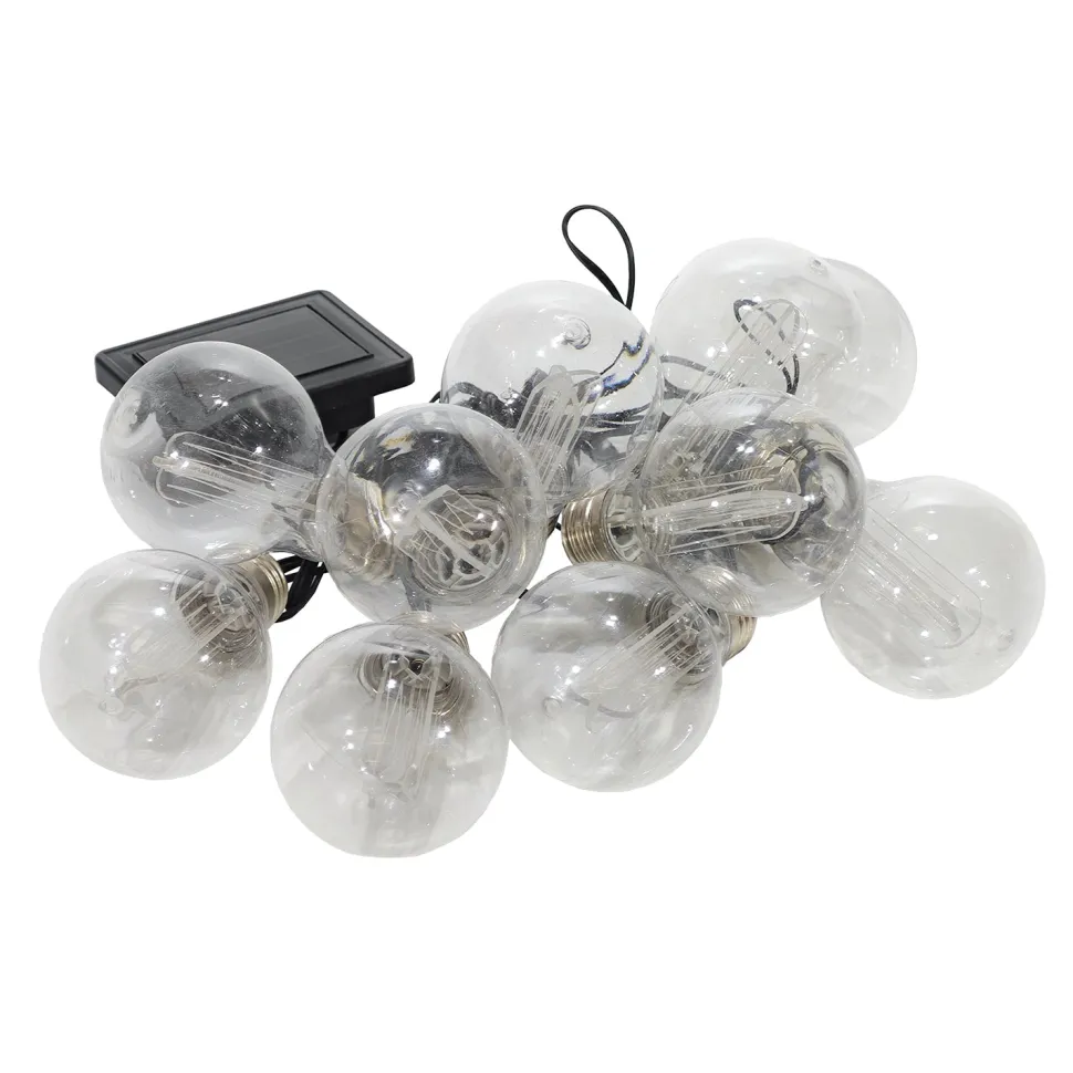 Catena Luminosa Solare 10 Lampadine LED Luce Calda da Esterno