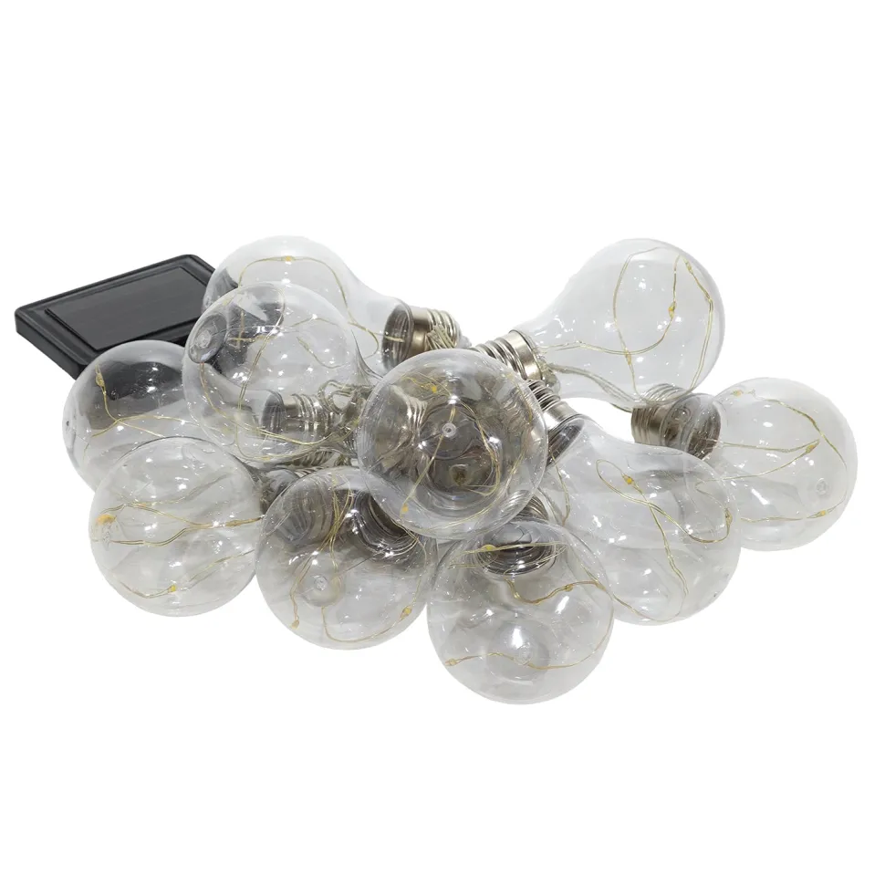 Catena Luminosa Solare 10 Lampadine LED Luce Naturale da Esterno