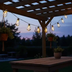 Catena Luminosa Solare 10 Lampadine LED Luce Naturale da Esterno