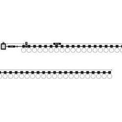 Catena Luminosa Solare 40 Lampadine LED Luce Calda da Esterno