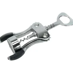 Cavatappi con Apribottiglie in Metallo Cromato h19cm
