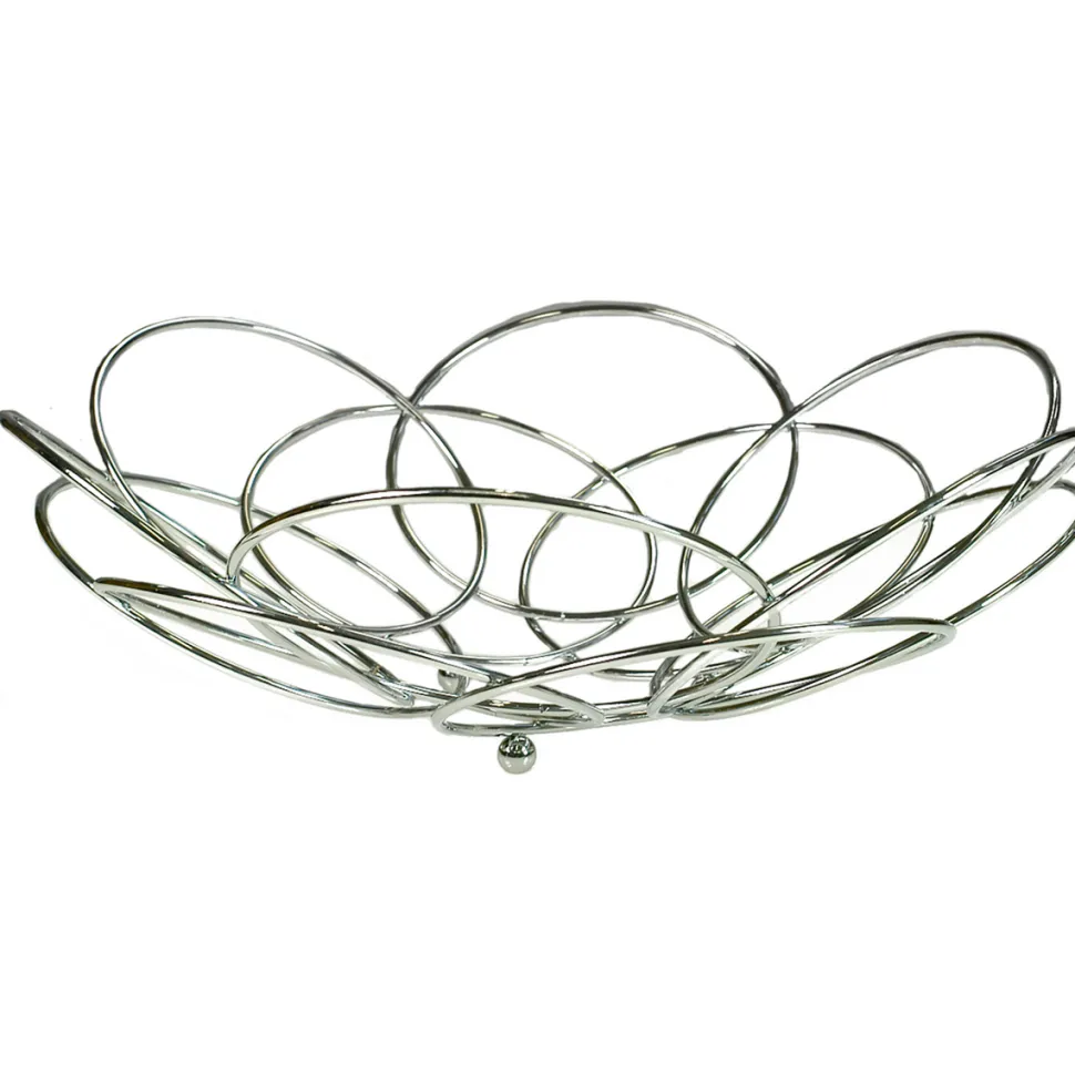 Centrotavola in Metallo Cromato diametro 36 cm