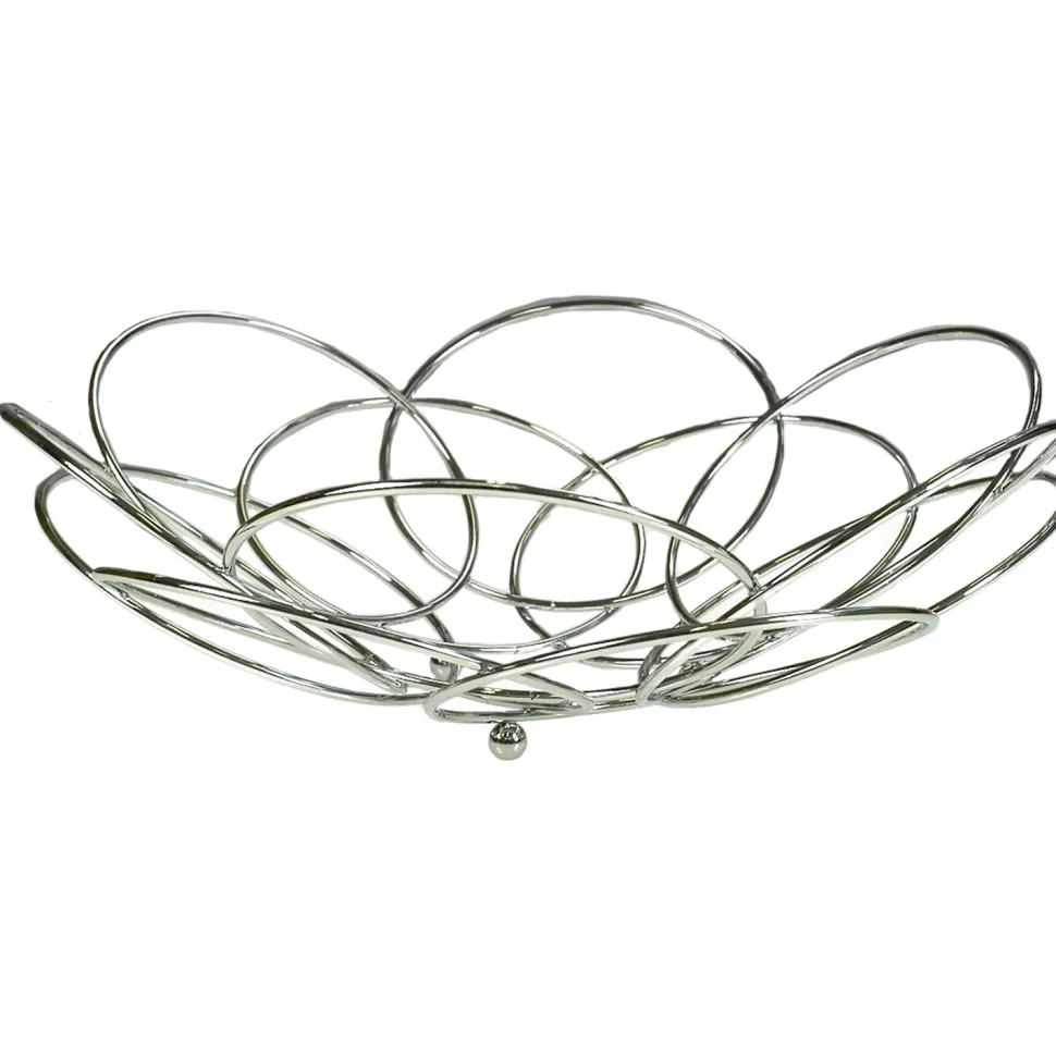 Centrotavola in Metallo Cromato diametro 36 cm