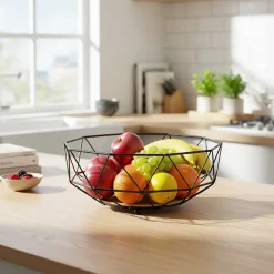 Centrotavola Metallo Satinato con Base Bamboo h10 cm diametro 26 cm
