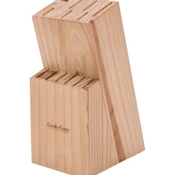 Ceppo Coltelli 12 Pezzi + Acciaino con stand in Legno