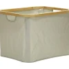 Cesta Rettangolare Salvaspazio con maniglie Crema