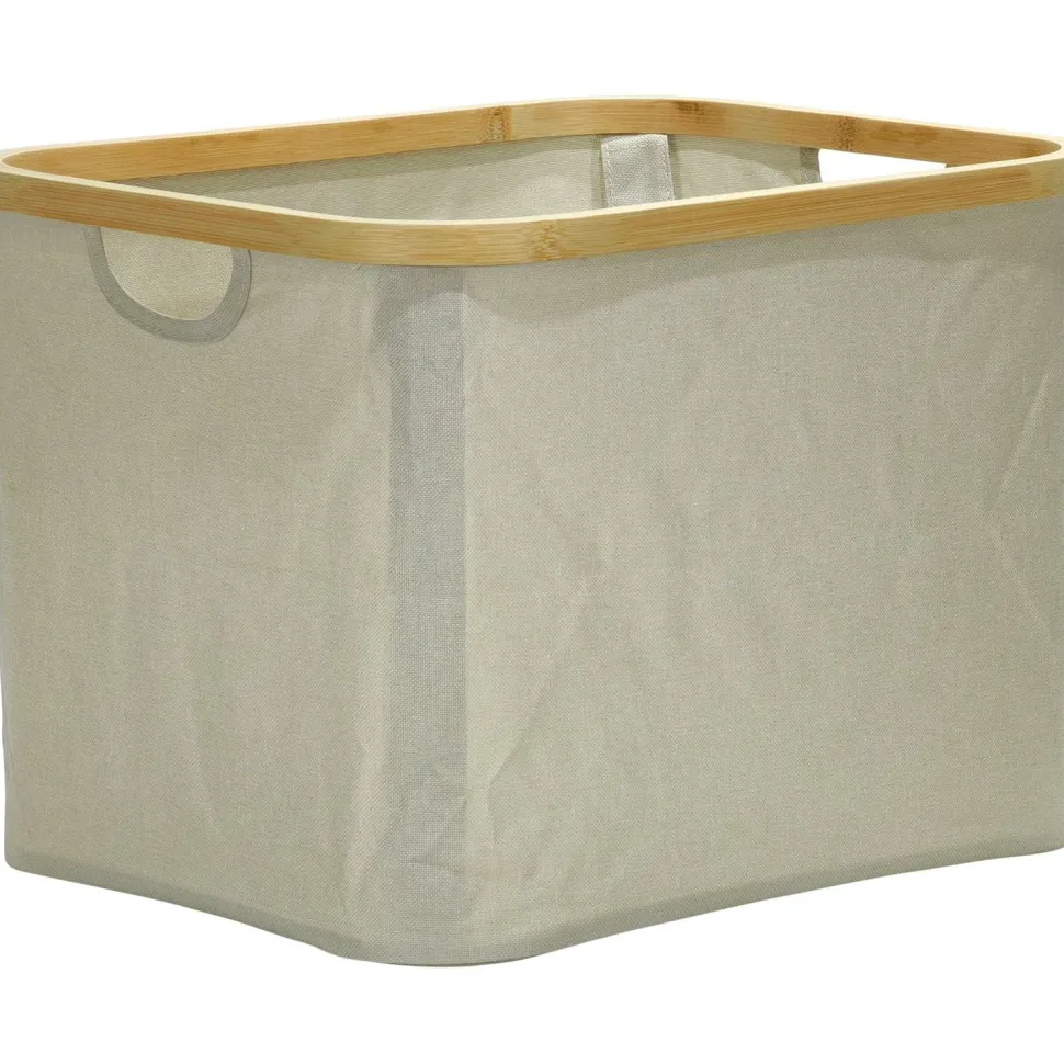 Cesta Rettangolare Salvaspazio con maniglie Crema