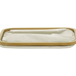 Cesta Rettangolare Salvaspazio con maniglie Crema