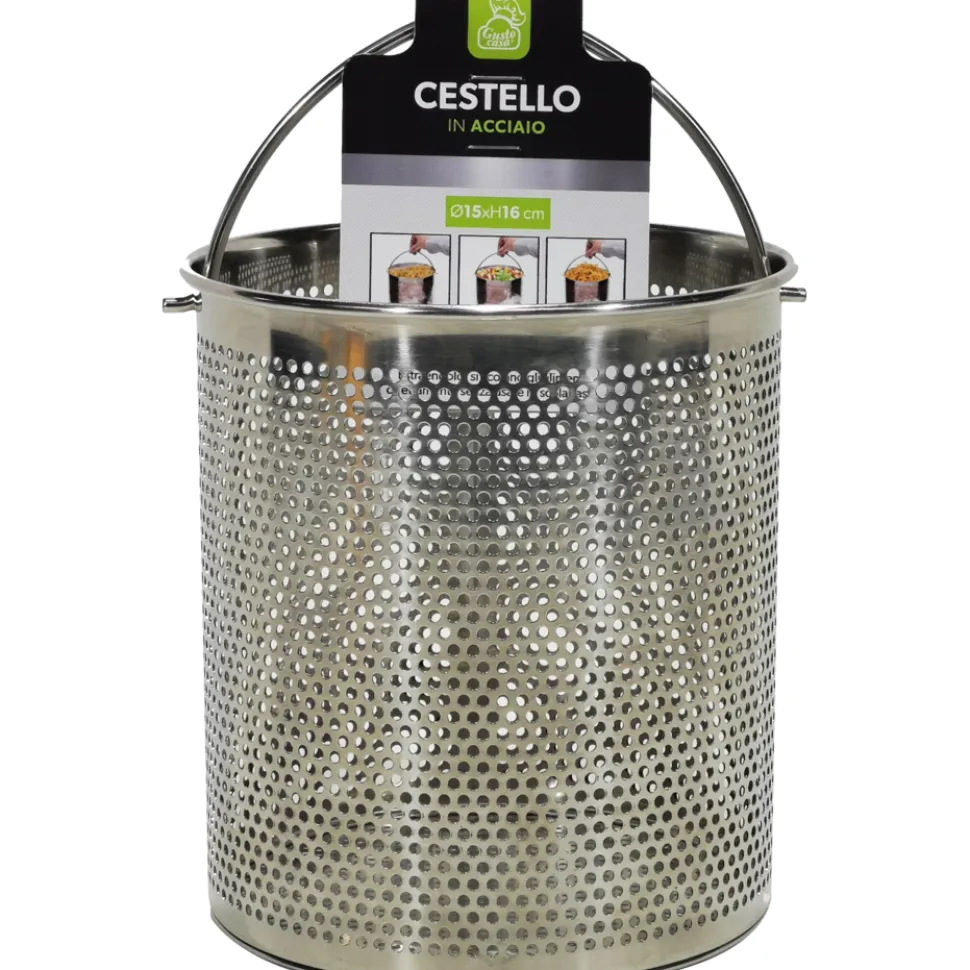 Cestello Forato in acciaio diametro 15cm