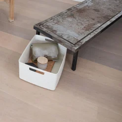 Cestino rettangolare Jute Avorio M 12 litri