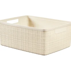 Cestino rettangolare Jute Avorio M 12 litri