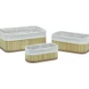 Cestino Rettangolare Multiuso in Bamboo Naturale