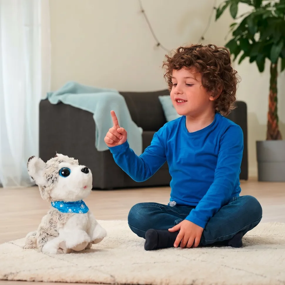Chi Chi Love Happy Husky Interattivo con Comandi Vocali e Oltre 60 Suoni h30 cm