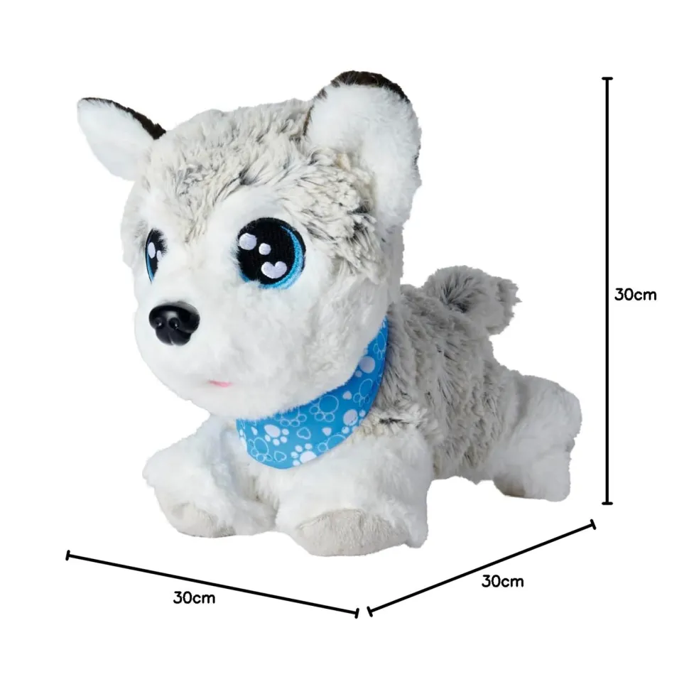 Chi Chi Love Happy Husky Interattivo con Comandi Vocali e Oltre 60 Suoni h30 cm