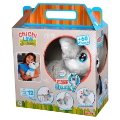 Chi Chi Love Happy Husky Interattivo con Comandi Vocali e Oltre 60 Suoni h30 cm