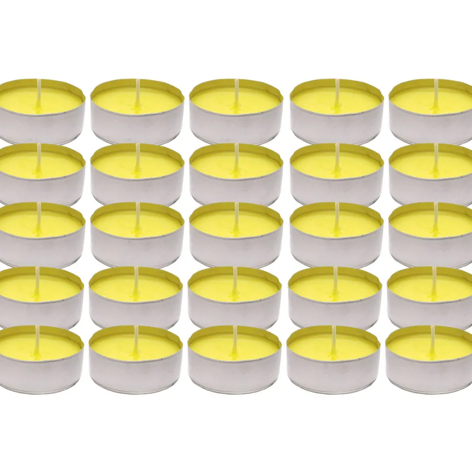 Citronella T-light in alluminio diametro 3,6 cm