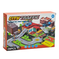 City Traffic Playset Città con Veicoli e Strade