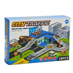 City Traffic Playset Città con Veicoli e Strade