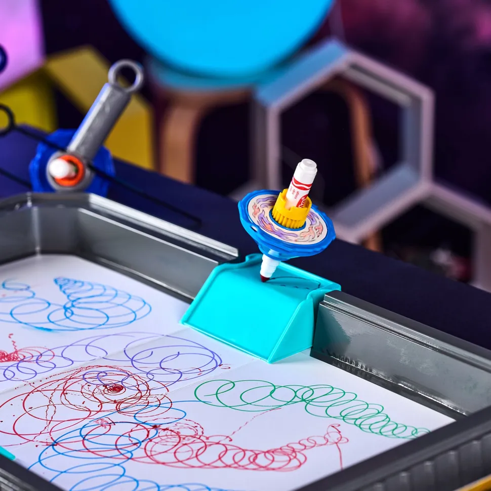 Colour Whirls Arena Set Creativo con Trottole Coloranti e Arena da Gioco Portatile