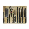 Coltelli con tagliere in legno