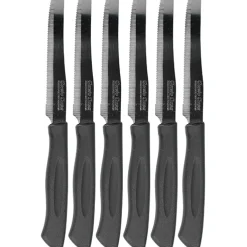 Coltelli da tavola lama in acciaio inox manico nero