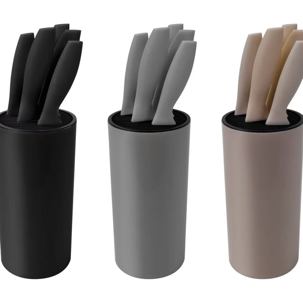Coltelli in acciaio con stand