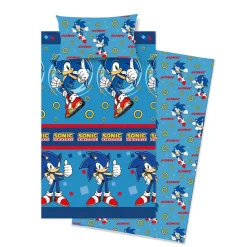 Completo Letto 1 Piazza Sonic the Hedgehog in cotone 150x280 cm
