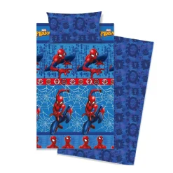 Completo Letto 1 Piazza Spiderman Marvel in cotone 150x280 cm