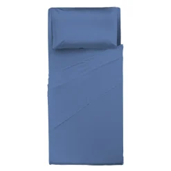 Completo Letto Singolo in Cotone Tinta Unita Blu Royal 3 pezzi