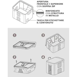 Contenitore Armadio Salvaspazio Fantasia h30x40x25 cm