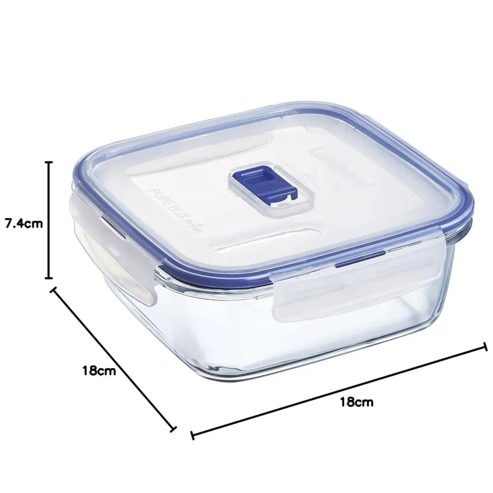 Contenitore Ermetico Quadrato Pure Box Active 122 cl