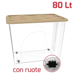 Contenitore Multiuso Storage Box Dune con ruote 80 litri