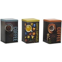 Contenitore Porta Capsule Caffè in Latta con Coperchio