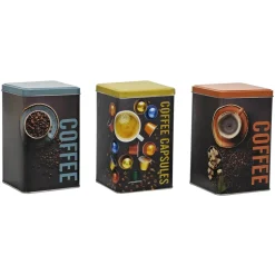 Contenitore Porta Capsule Caffè in Latta con Coperchio