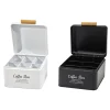 Contenitore Portacapsule/Cialde in Metallo con Manico in Legno h14x20x20 cm