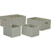 Contenitore Rettangolare Salvaspazio in poliestere Beige