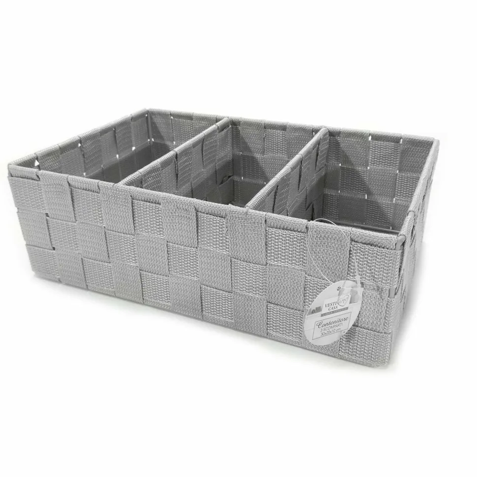 Contenitore 3 scomparti Grigio