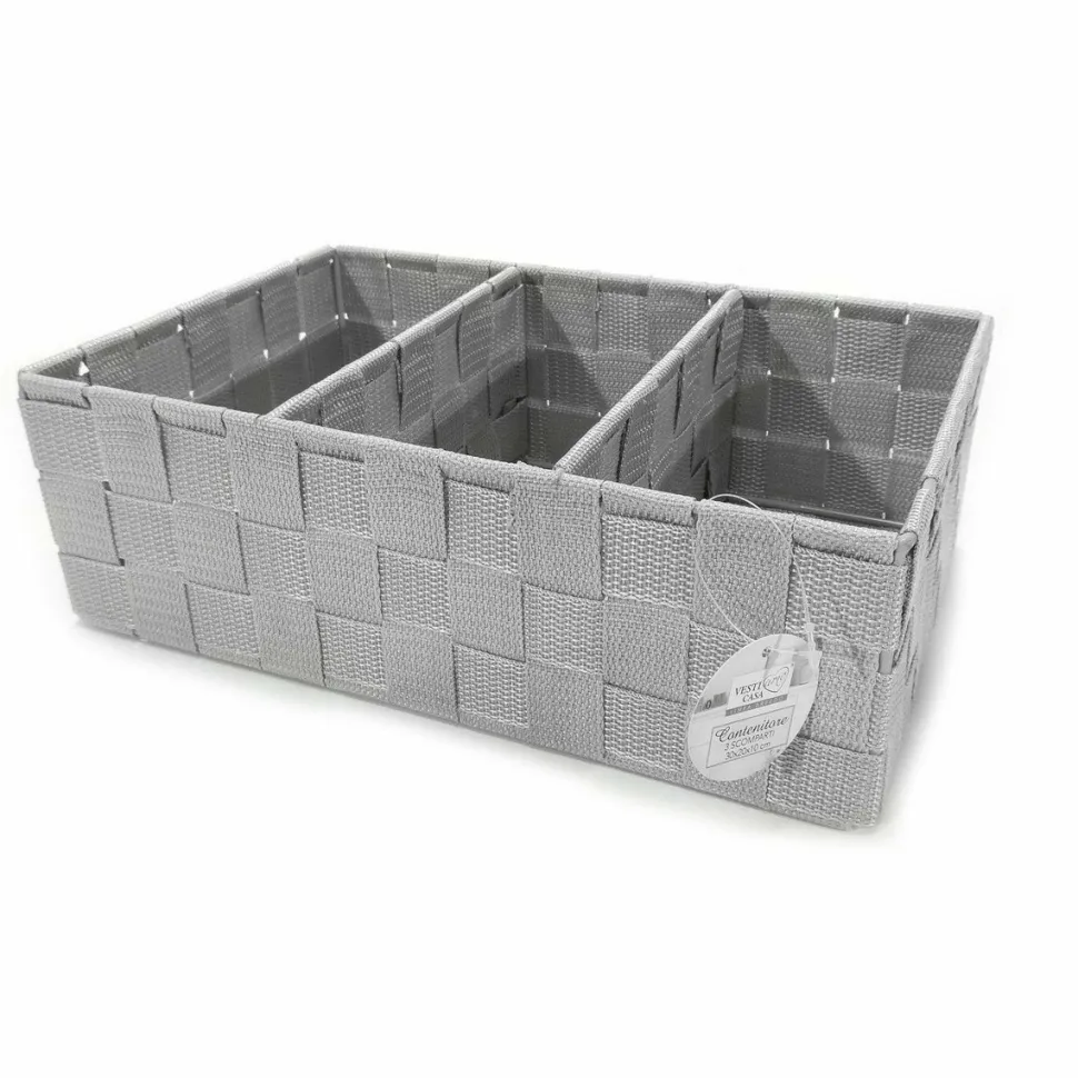Contenitore 3 scomparti Grigio