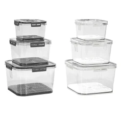 Contenitori Quadrati Ermetici Salvaspazio in Polipropilene Food Organizer