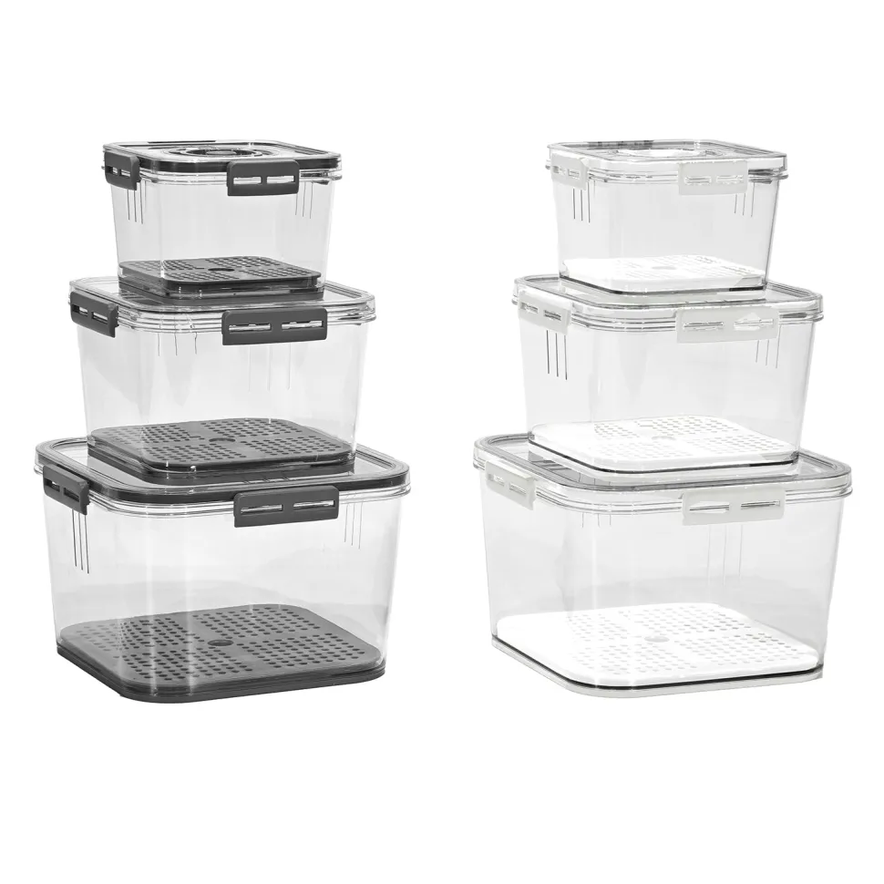 Contenitori Quadrati Ermetici Salvaspazio in Polipropilene Food Organizer