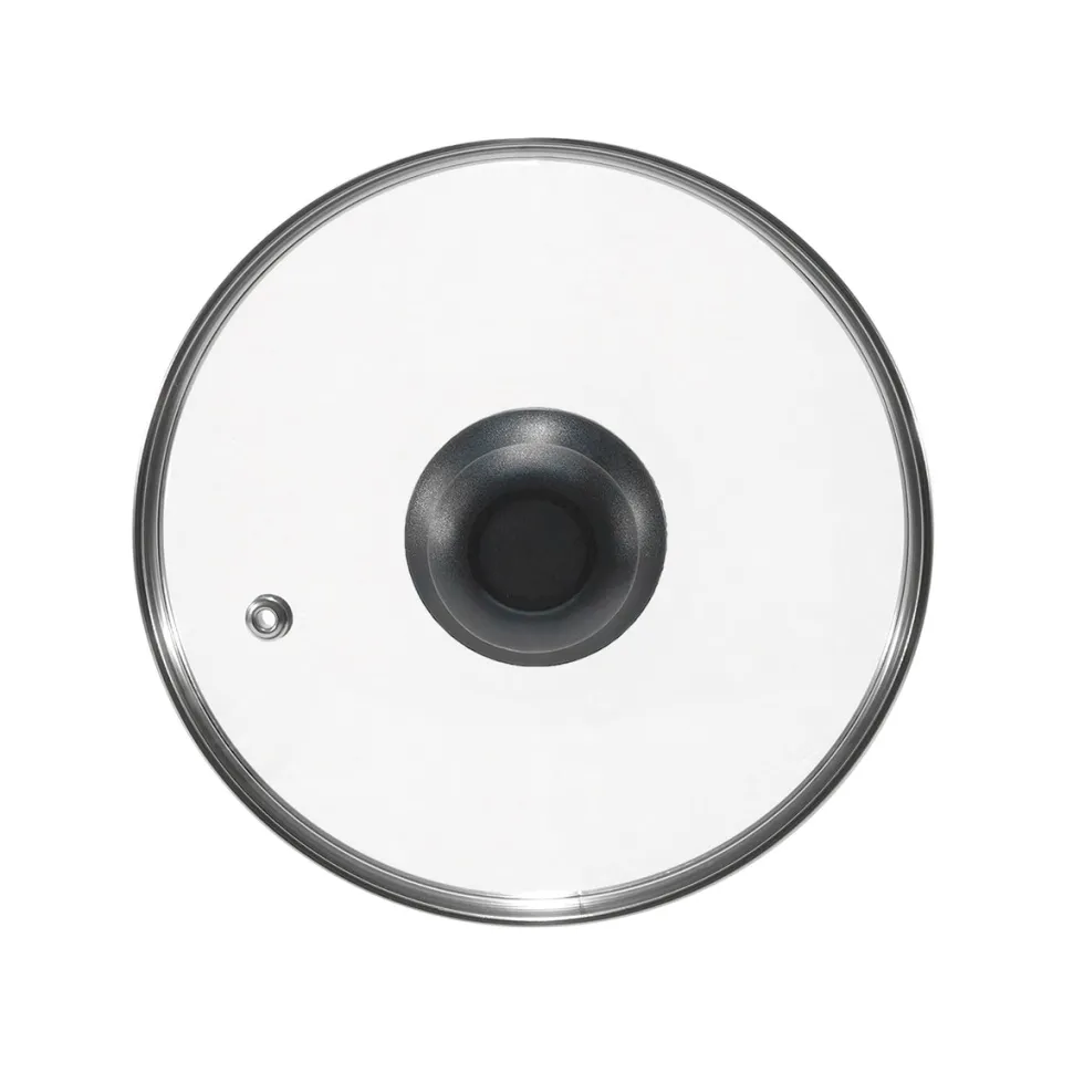 Coperchio in Vetro Temperato con Valvola di Sfiato diametro 24 cm