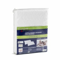 Coppia federe con cerniera Jacquard 52x82 cm