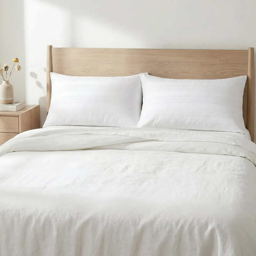 Coppia Federe Letto Fasciato Sommaruga in Cotone con Zip 50x80 cm