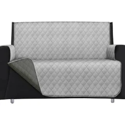 Copridivano Lello Bicolor 2 posti Grigio Chiaro e Grigio Scuro 223x180 cm