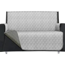 Copridivano Lello Bicolor 2 posti Grigio Chiaro e Grigio Scuro 223x180 cm