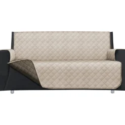 Copridivano Lello Bicolor 3 posti Panna e Tortora 279x180 cm